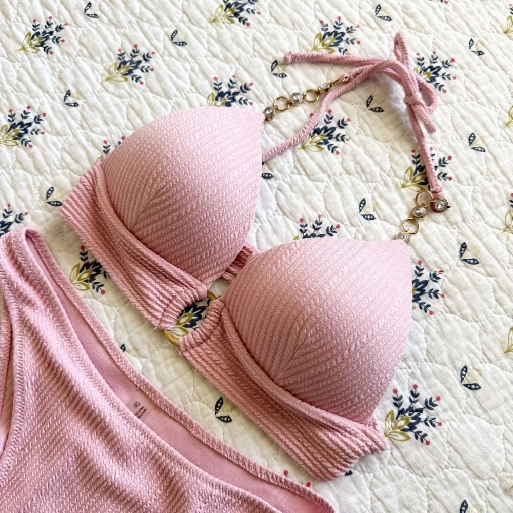 Pink Bikini Set Women’s Size Medium